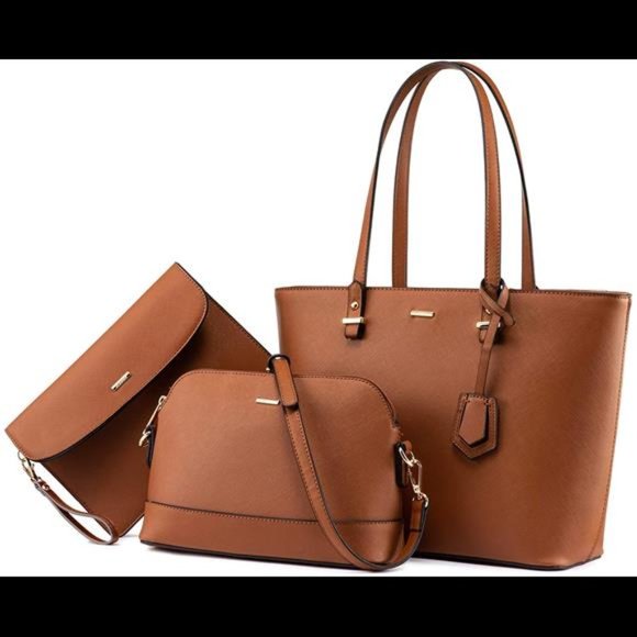 3Pcs Handbags for Women Shoulder Bags Tote Satchel Set - Picture 2 of 7